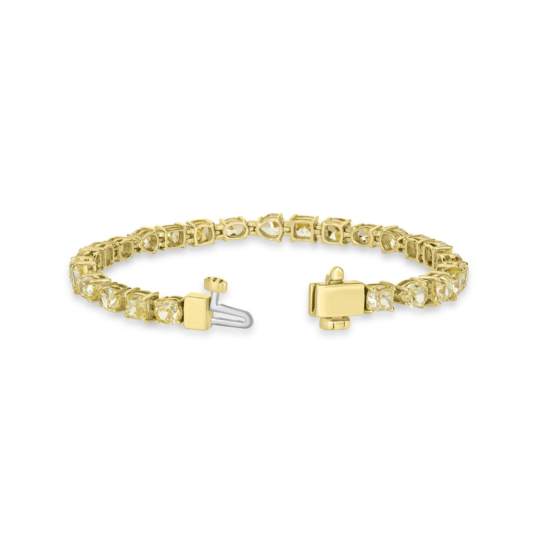 14.00 Cts Yellow Diamond Bracelet in 18K Yellow Gold