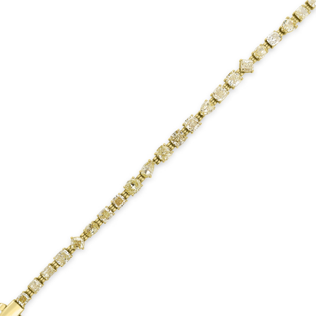 14.00 Cts Yellow Diamond Bracelet in 18K Yellow Gold