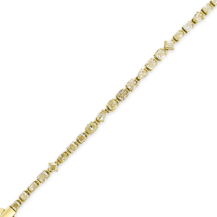 14.00 Cts Yellow Diamond Bracelet in 18K Yellow Gold