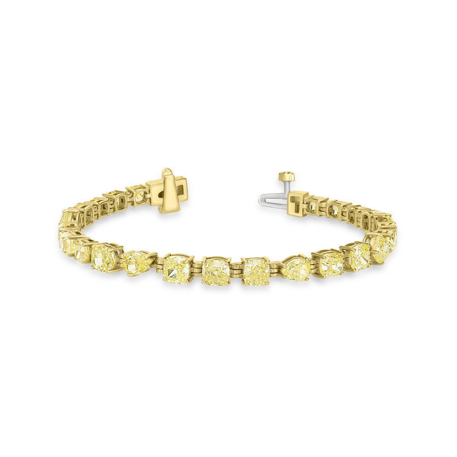 13.00 Cts Yellow Diamond Bracelet in 18K Yellow Gold