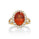 6.88 Cts Spessartite and White Diamond Ring in 18K Yellow Gold