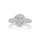 0.92 Cts White Diamond Ring in 18K White Gold