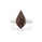 0.55 Cts Red Diamond Ring in 925 Two Tone