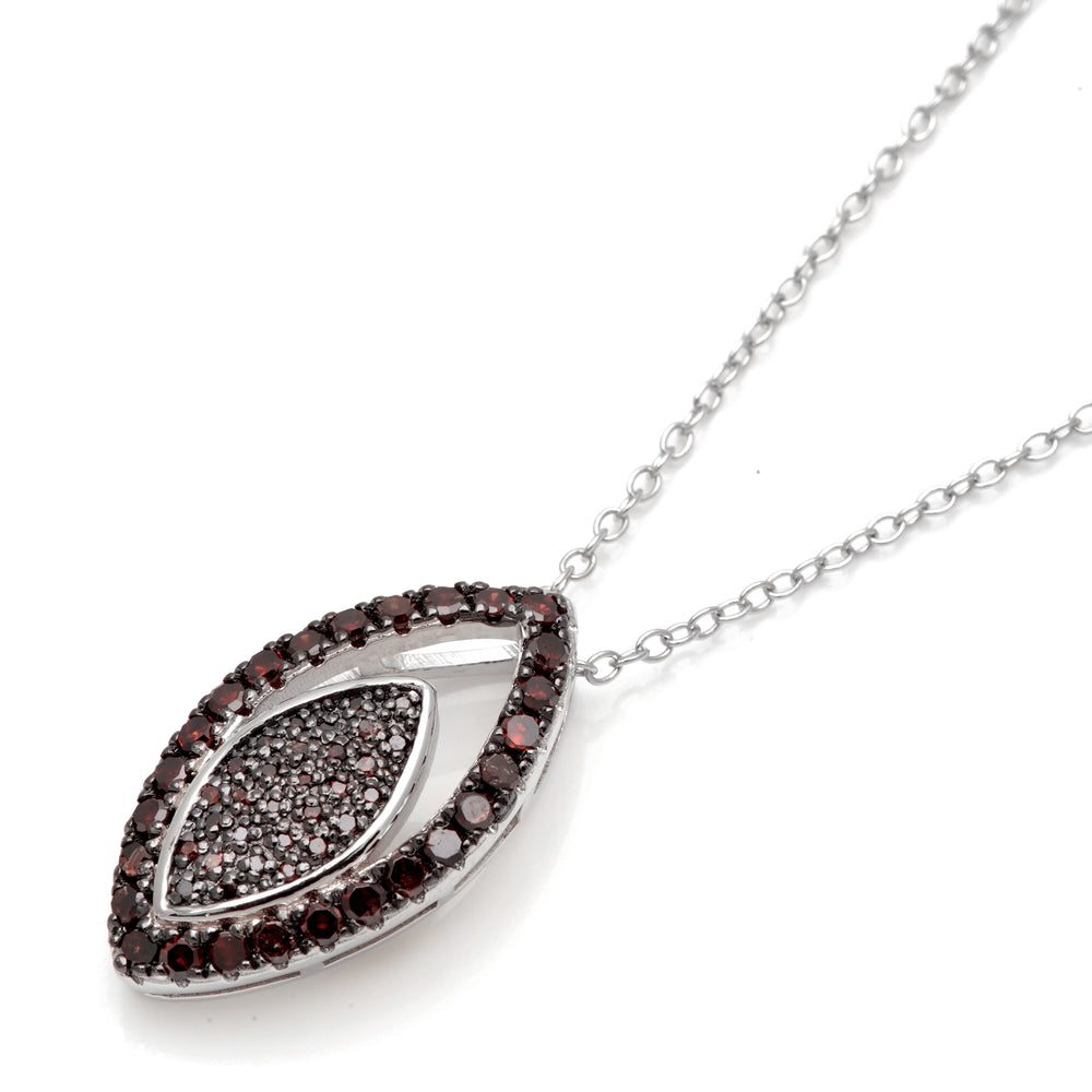 0.62 Cts Red Diamond Pendant in 925 Two Tone