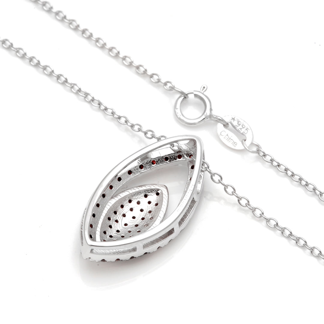 0.62 Cts Red Diamond Pendant in 925 Two Tone