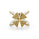1.09 Cts Yellow Diamond Ring in 925 Two Tone