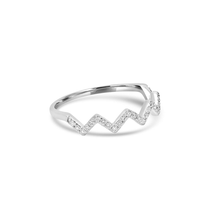 0.17 Cts White Diamond Ring in 14K White Gold