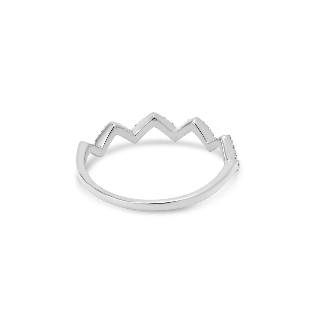 0.17 Cts White Diamond Ring in 14K White Gold