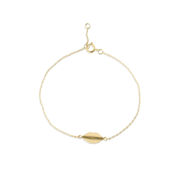 Kiss Charm Bracelet in 14K Yellow Gold