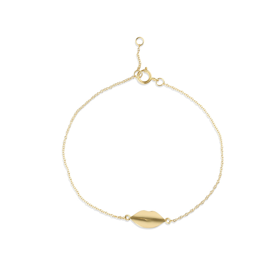 Kiss Charm Bracelet in 14K Yellow Gold