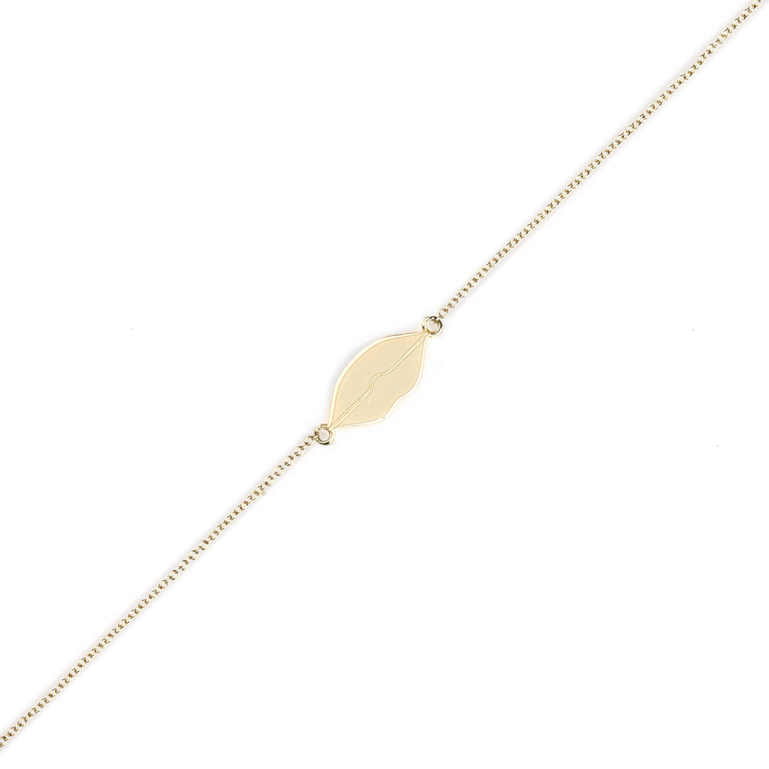 Kiss Charm Bracelet in 14K Yellow Gold