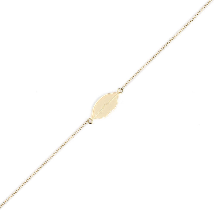 Kiss Charm Bracelet in 14K Yellow Gold