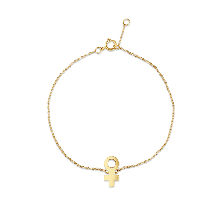 Venus Charm Bracelet in 14K Yellow Gold