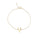 Wish Bone Charm Bracelet in 14K Yellow Gold
