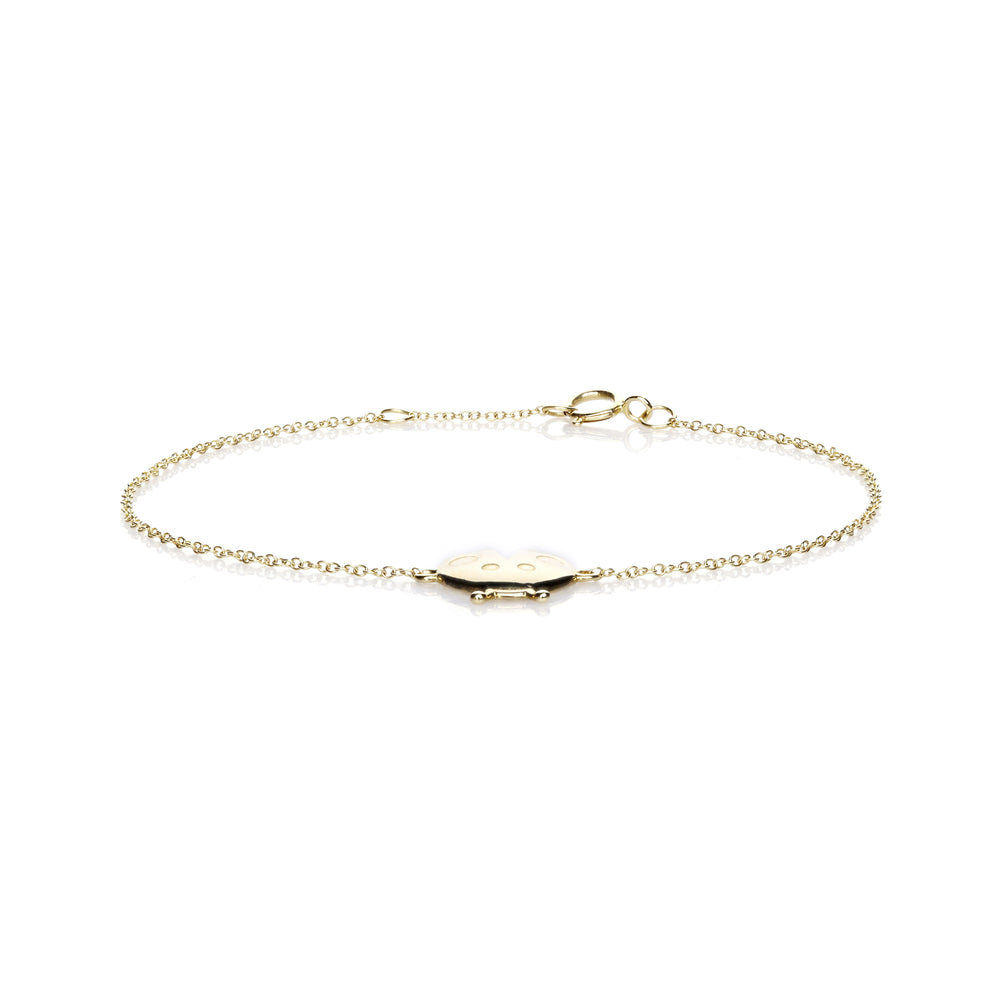Lady Bug Charm Bracelet in 14K Yellow Gold