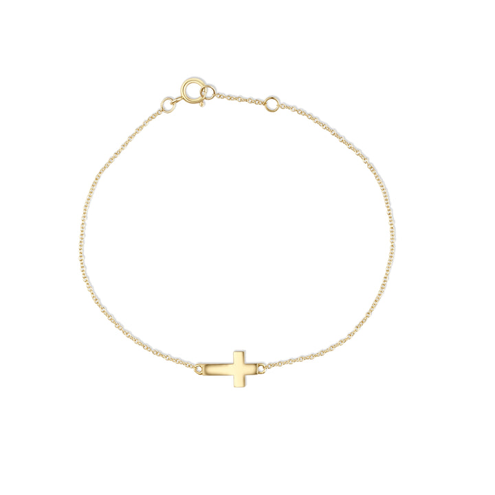 Cross Bracelet in 14K Yellow Gold