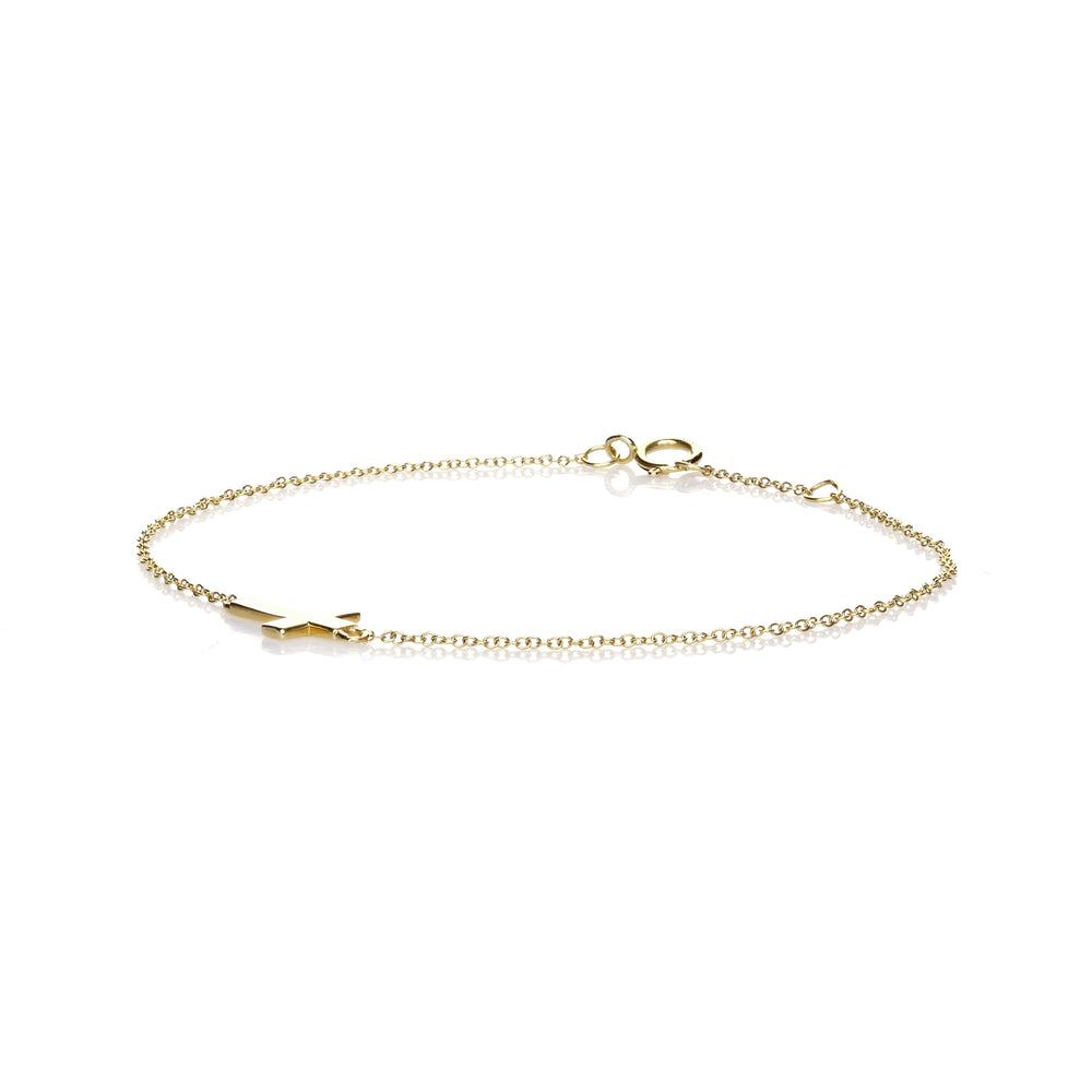 Cross Bracelet in 14K Yellow Gold