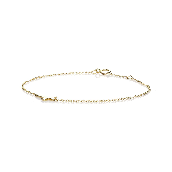 Cross Bracelet in 14K Yellow Gold