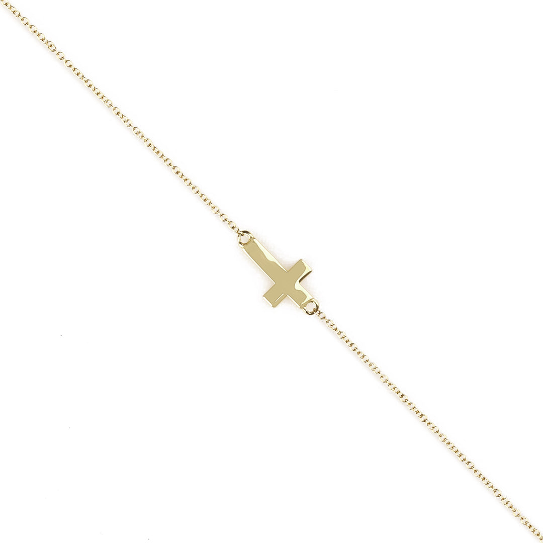 Cross Bracelet in 14K Yellow Gold