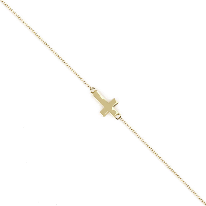 Cross Bracelet in 14K Yellow Gold