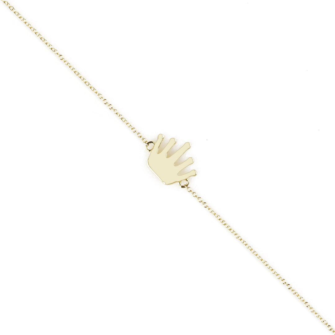Crown Charm Bracelet in 14K Yellow Gold