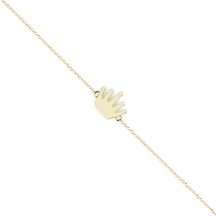 Crown Charm Bracelet in 14K Yellow Gold