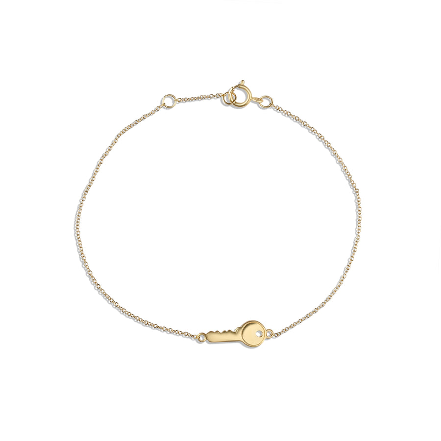Key Charm Bracelet in 14K Yellow Gold