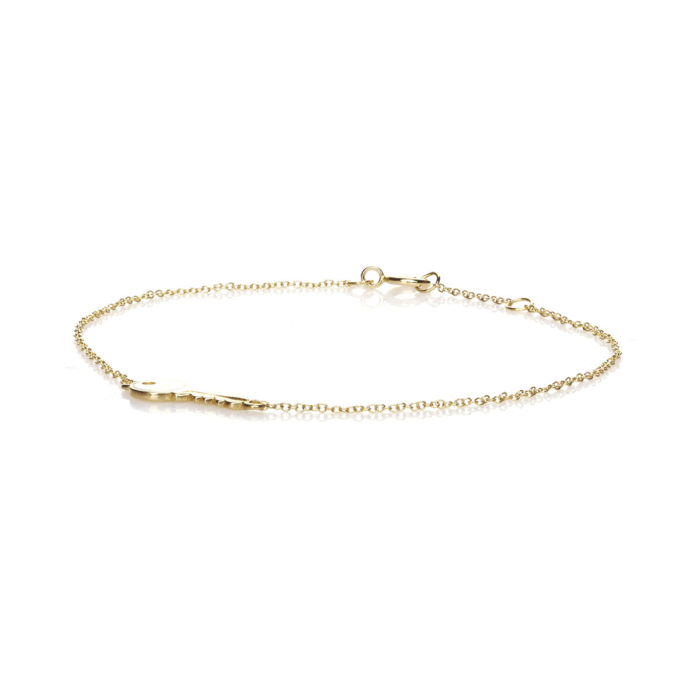 Key Charm Bracelet in 14K Yellow Gold