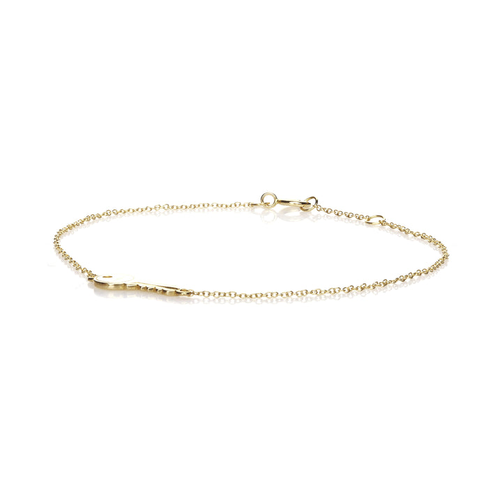 Key Charm Bracelet in 14K Yellow Gold