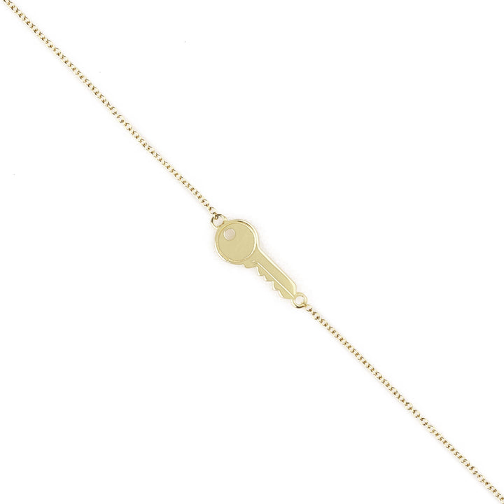 Key Charm Bracelet in 14K Yellow Gold