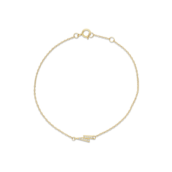 0.05 Cts White Diamond Bracelet in 14K Yellow Gold