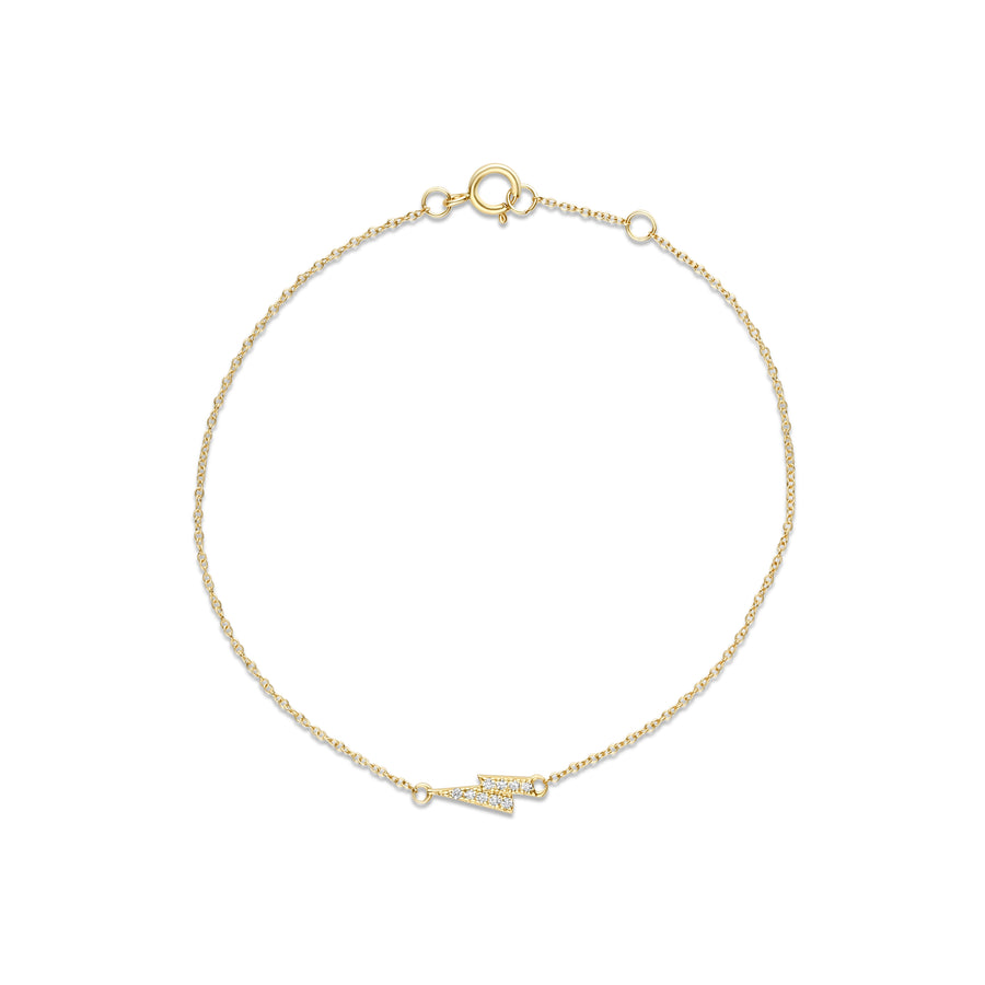0.05 Cts White Diamond Bracelet in 14K Yellow Gold
