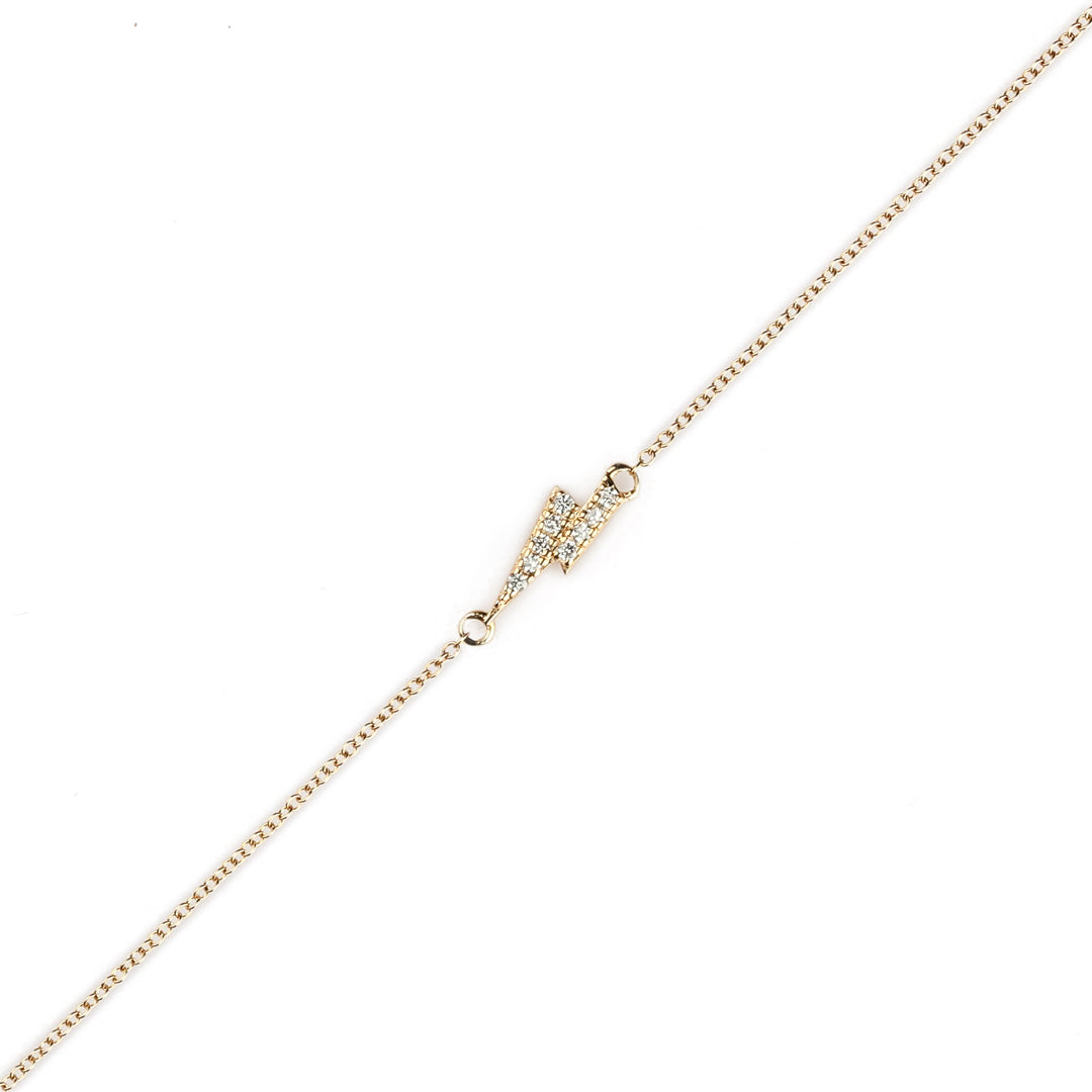 0.05 Cts White Diamond Bracelet in 14K Yellow Gold