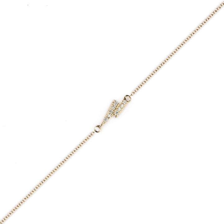 0.05 Cts White Diamond Bracelet in 14K Yellow Gold