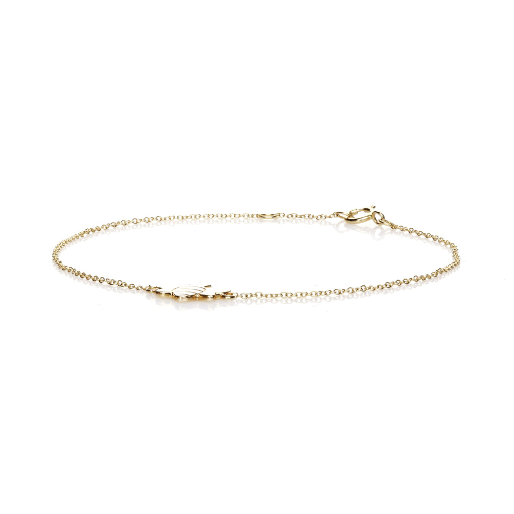 Bee Charm Bracelet in 14K Yellow Gold