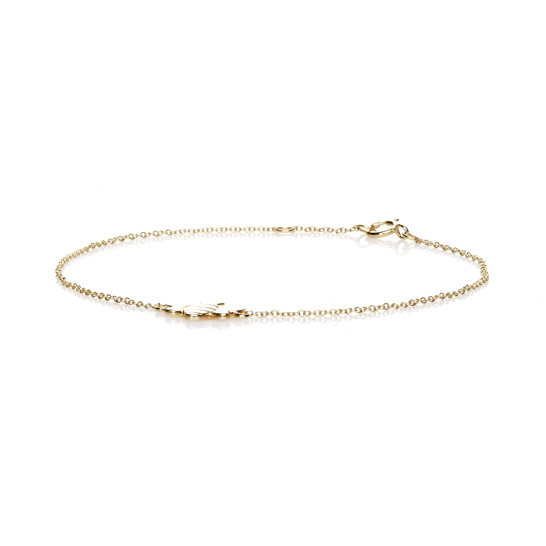 Bee Charm Bracelet in 14K Yellow Gold