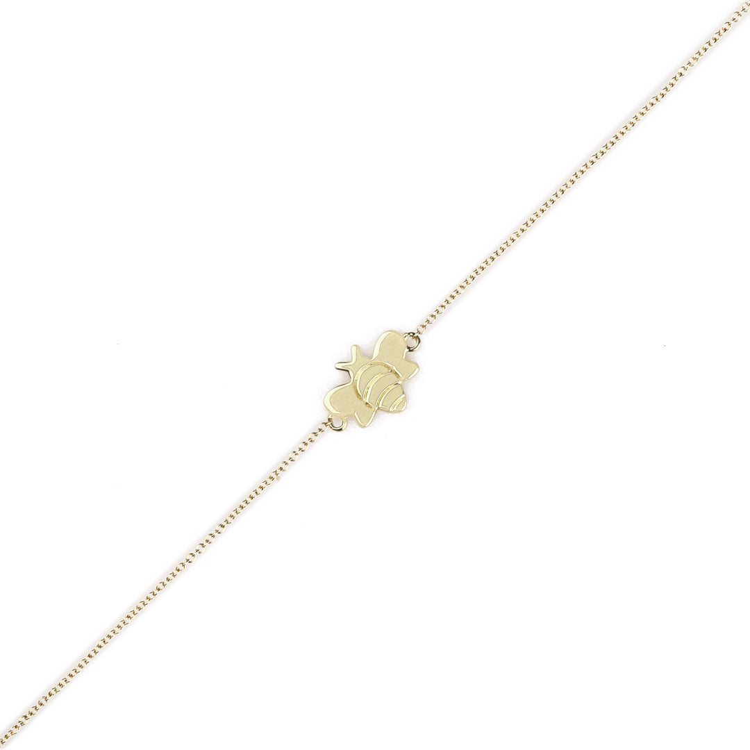 Bee Charm Bracelet in 14K Yellow Gold
