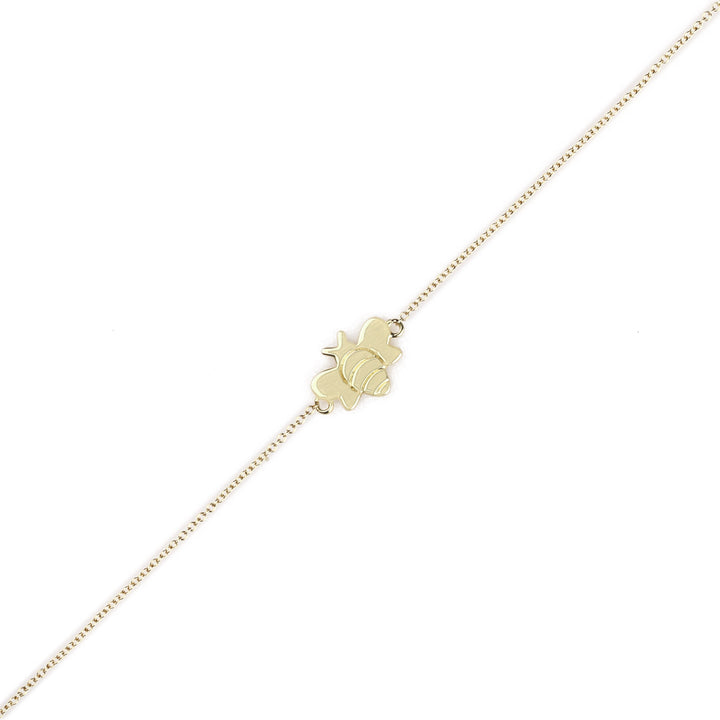 Bee Charm Bracelet in 14K Yellow Gold