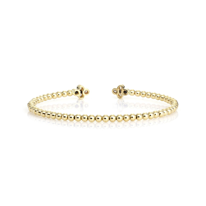 0.32 Cts White Diamond Flex Bangle in 14K Yellow Gold
