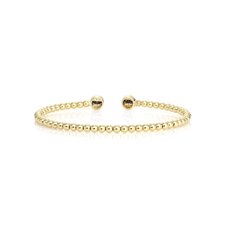 0.14 Cts White Diamond Flex Bangle in 14K Yellow Gold