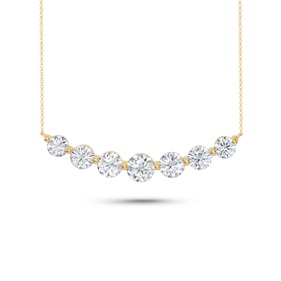 4.00 DEW Moissanite Necklace in 14K Yellow Gold