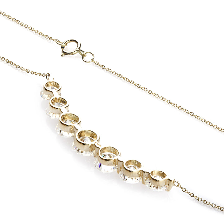 4.00 DEW Moissanite Necklace in 14K Yellow Gold