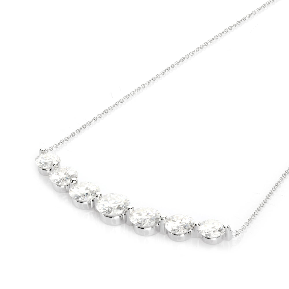 4.00 DEW Moissanite Necklace in 14K White Gold
