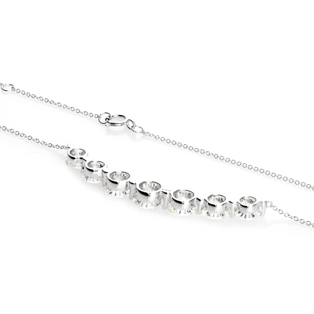 4.00 DEW Moissanite Necklace in 14K White Gold
