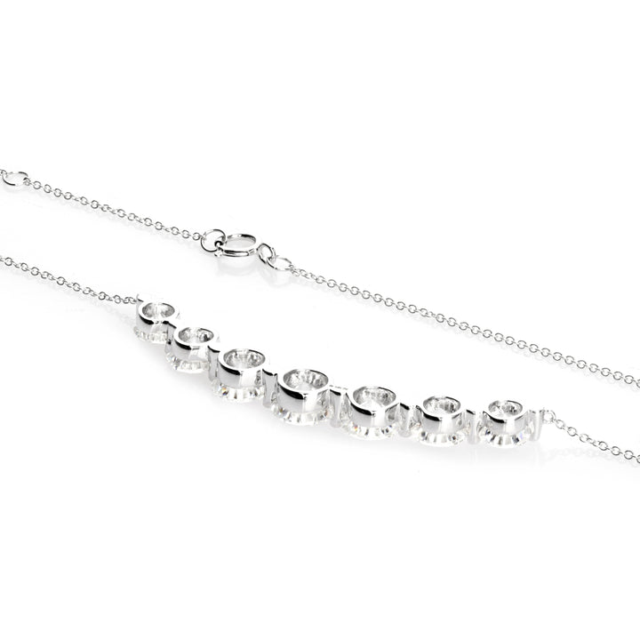 4.00 DEW Moissanite Necklace in 14K White Gold