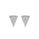 0.11 Cts White Diamond PIZZA Earring in 14K White Gold