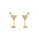 0.10 Cts White Diamond MARTINI Earring in 14K Yellow Gold