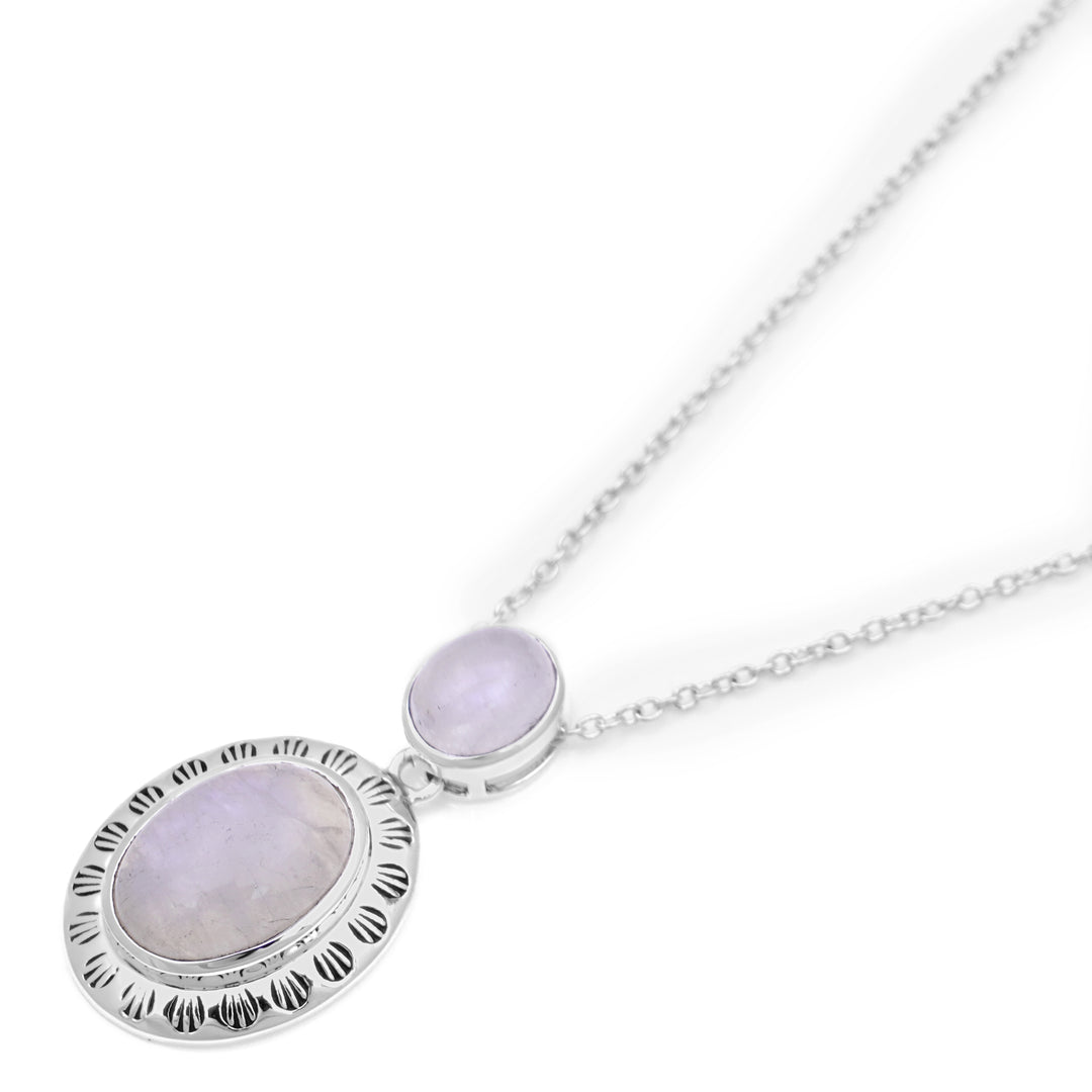 16.70 Cts Rainbow Moonstone Pendant in 925