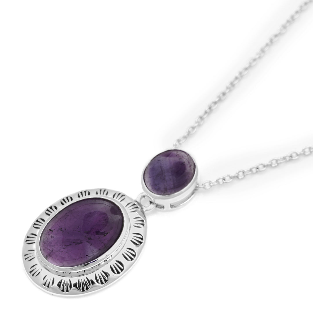 12.30 Cts African Amethyst Pendant in 925
