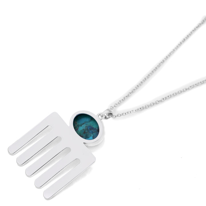 9.40 Cts Turquoise Pendant in 925